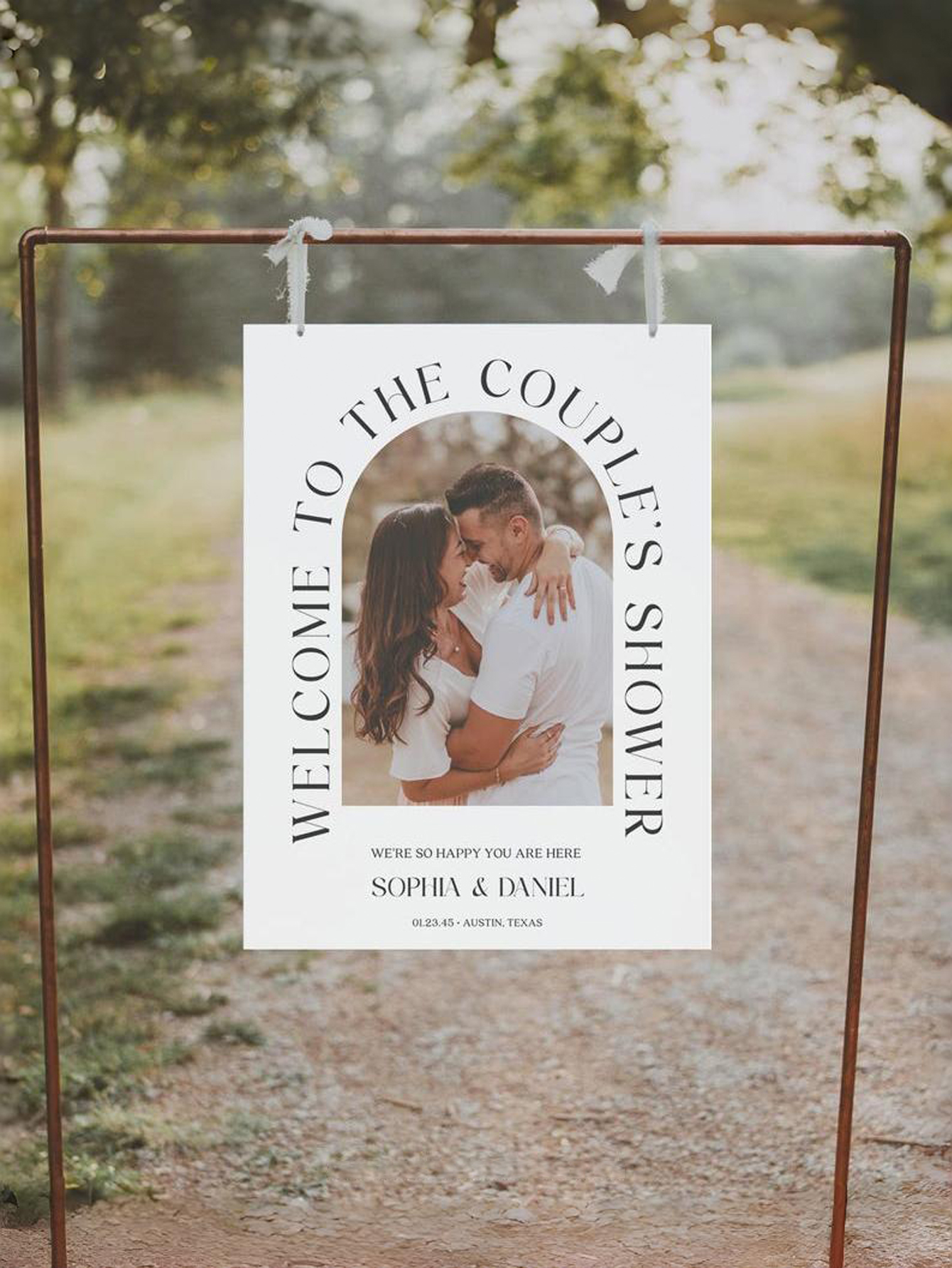 Couples Welcome Party Archway Photo Sign